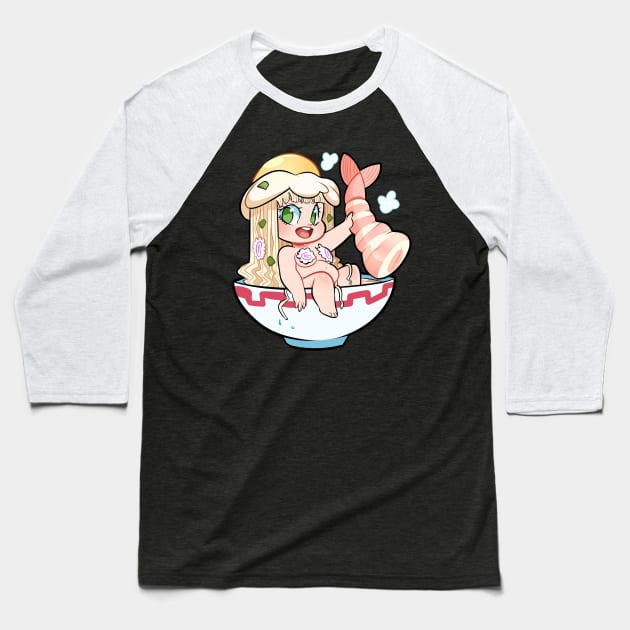 Ramen Bowl Baseball T-Shirt by digitoonie